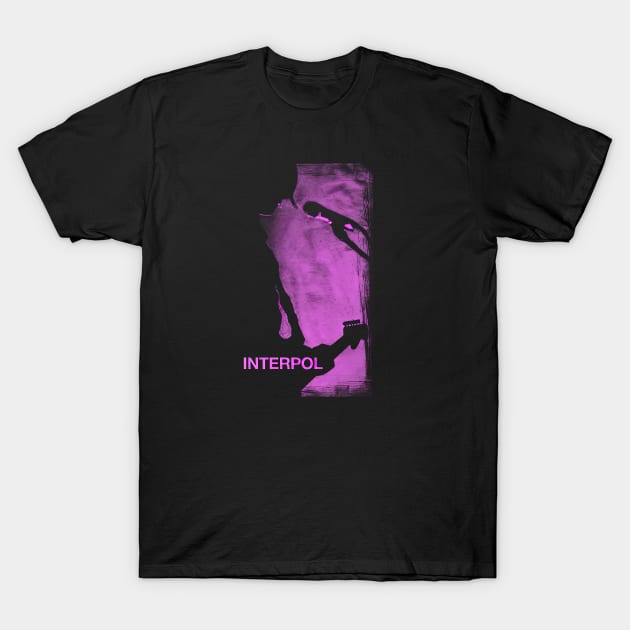 Interpol || Pink Retro Fan Art Design T-Shirt by Roy Pogung